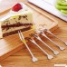 SOPHENA 10 Heart Shape Stainless Steel Fruit Forks -4 Long Cocktail/Dessert forks for Bistro Cocktail Tasting Appetizer and Mini Cake - B07D9F5GY1